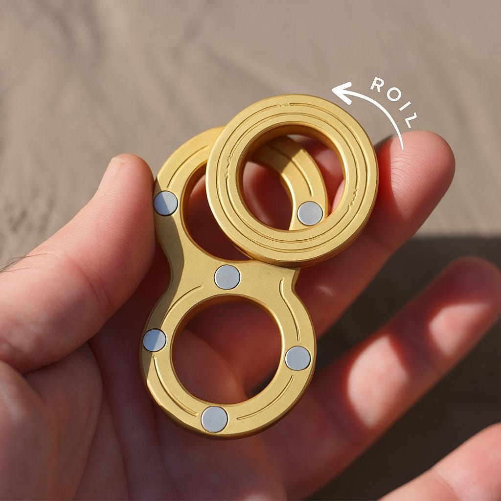 Knucks mini, Anodized Aluminum fidget sliders, CNC Machined