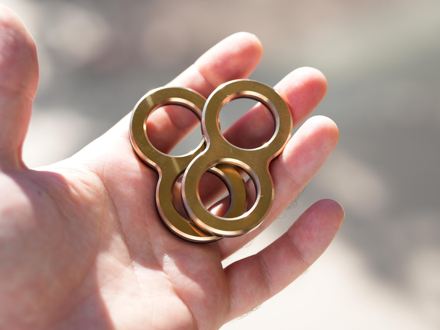 Knucks, Brass Edition, Fidget Sliders, Metal magnetic fidget toy
